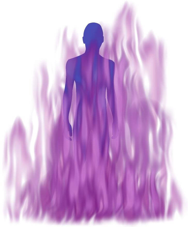 usar a chama violeta